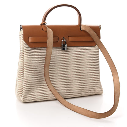 Hermes Toile Vache Herbag 30 PM Natural 3 of 10
