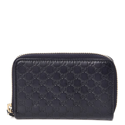 Gucci Microguccissima Zip Around Card Case Navy 1 of 8