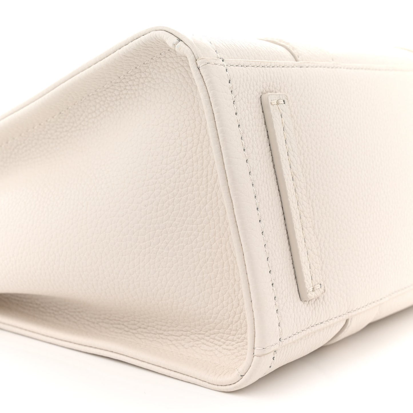 Grained Calfskin Medium The Tote Bag Cotton Silver