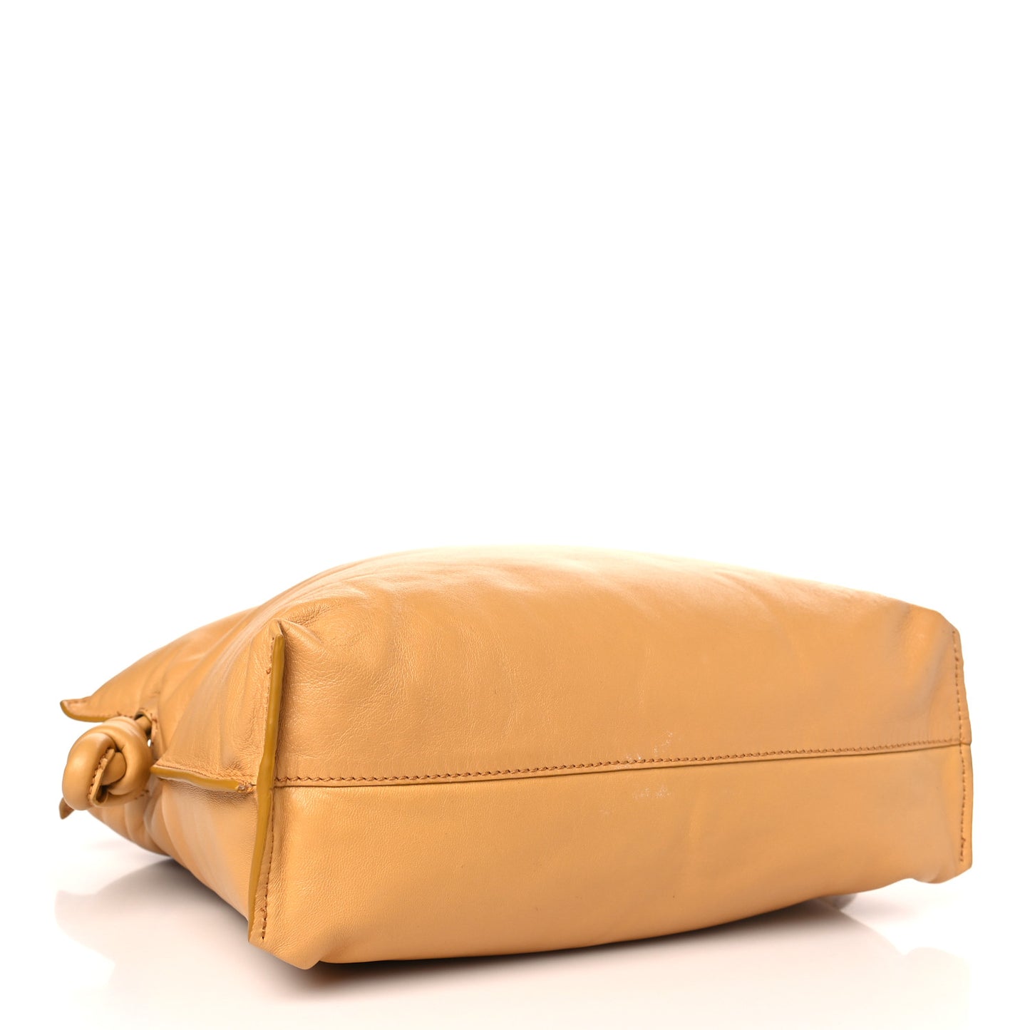 Calfskin Flamenco Puffer Knot Bag Camel