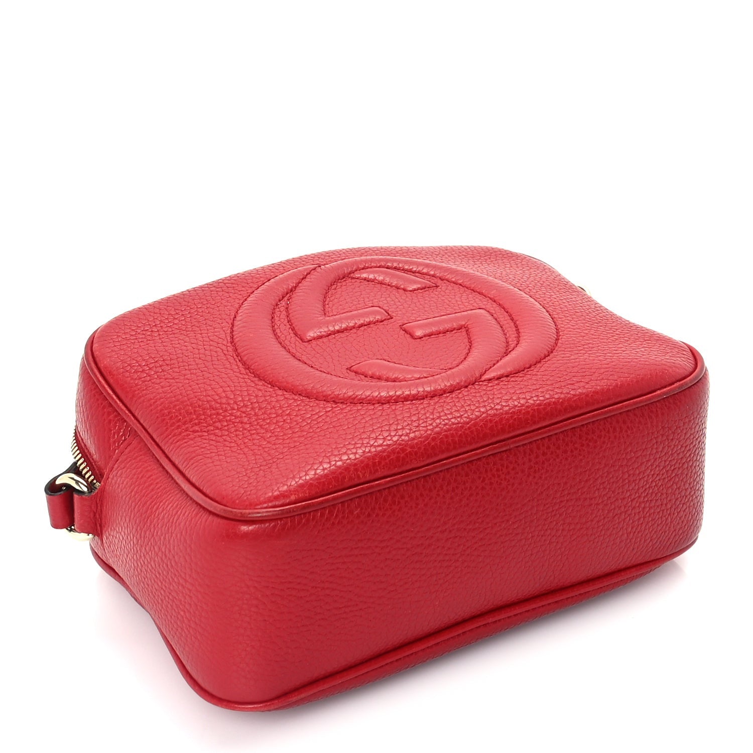 Gucci Pebbled Calfskin Small Soho Disco Bag  Vibrant Red 3 of 8