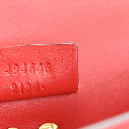 Gucci Calfskin Super Mini Sylvie Chain Shoulder Bag Hibiscus Red 7 of 7