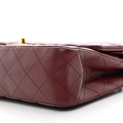 Chanel Lambskin Quilted Medium Double Flap Burgundy 10 of 13