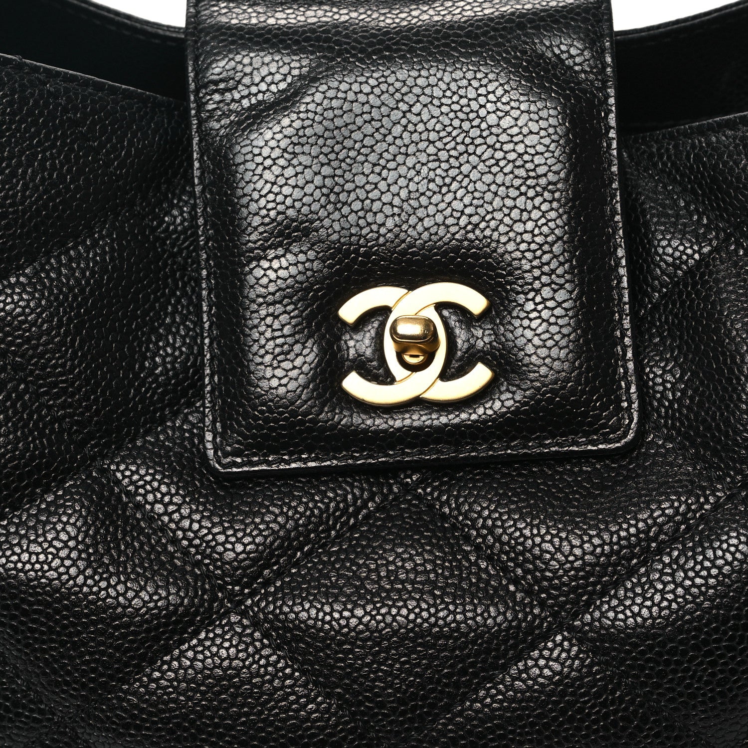 Chanel Caviar Diamond Flap Shoulder Bag Black 9 of 12