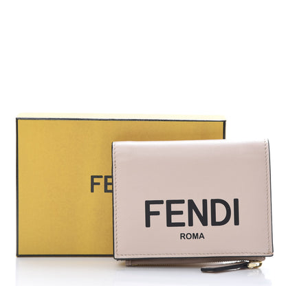 Fendi Vitello Fluffy Logo Medium Wallet Rosa Quarzo Black 8 of 8