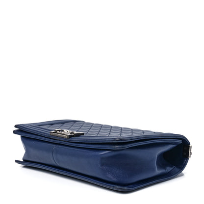 Chanel Calfskin Quilted New Medium Boy Flap Navy Blue 9 of 11