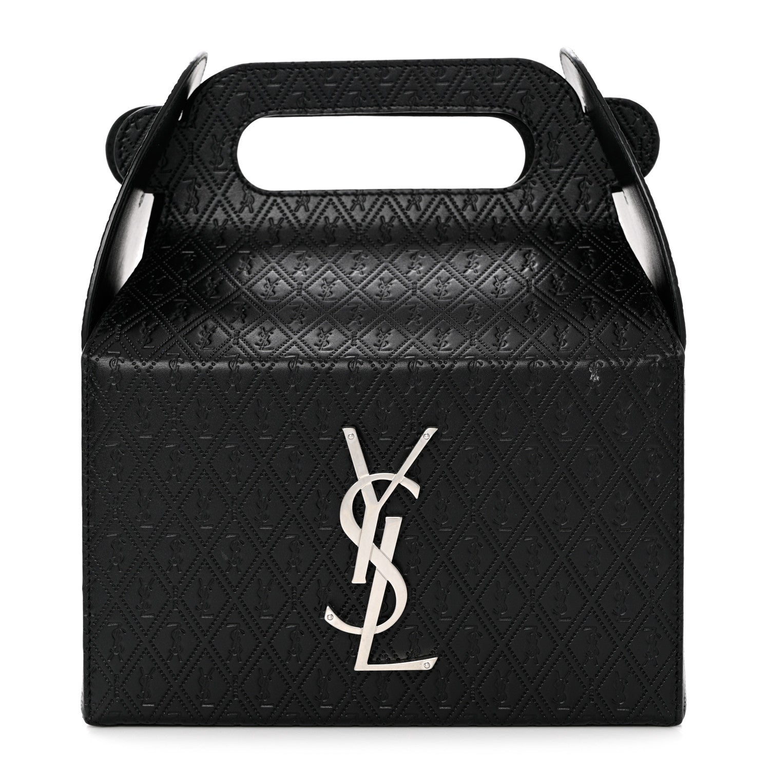 Saint Laurent Calfskin Monogram Take Away Box Black 1 of 7