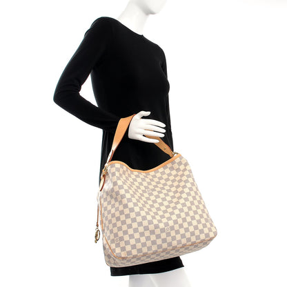 Louis Vuitton Damier Azur Delightful MM Rose Ballerine 2 of 9