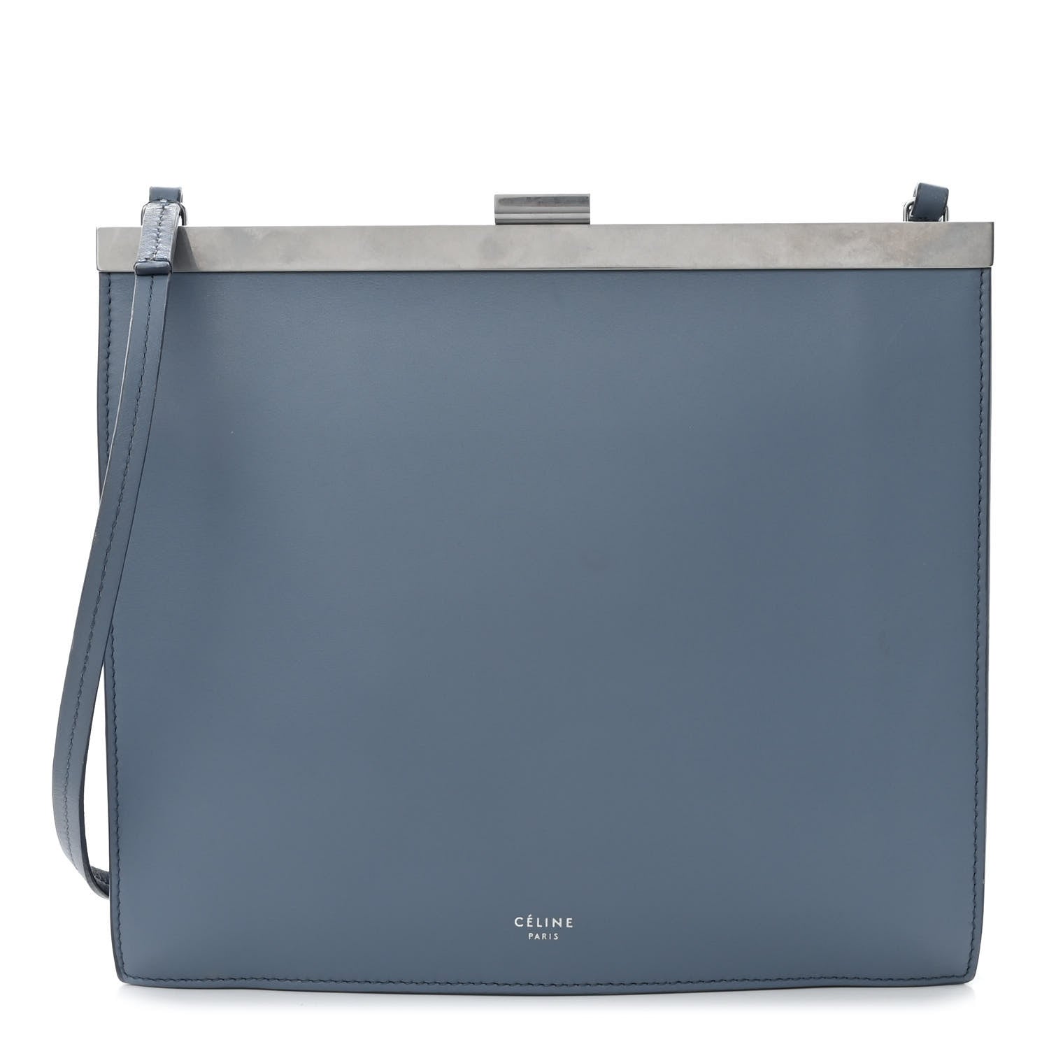 Celine Smooth Calfskin Mini Clasp Bag Medium Blue 1 of 10