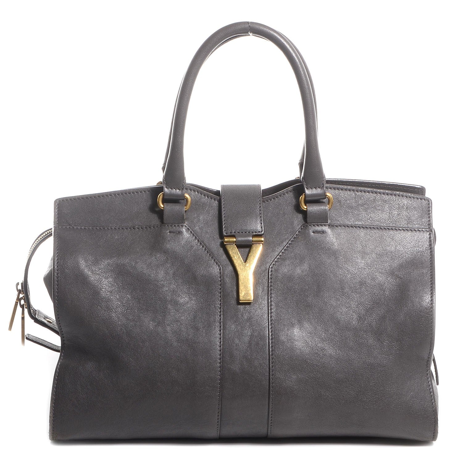 Saint Laurent Sheepskin Medium Cabas ChYc Light Seppia 1 of 10