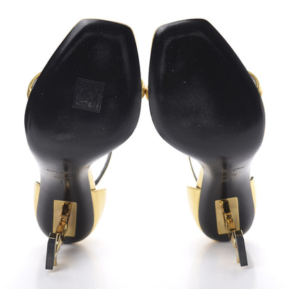 Saint Laurent Calfskin Opyum Sandals 39 Oro 6 of 12