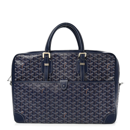 Goyard Goyardine Ambassade MM Briefcase Navy 1 of 11