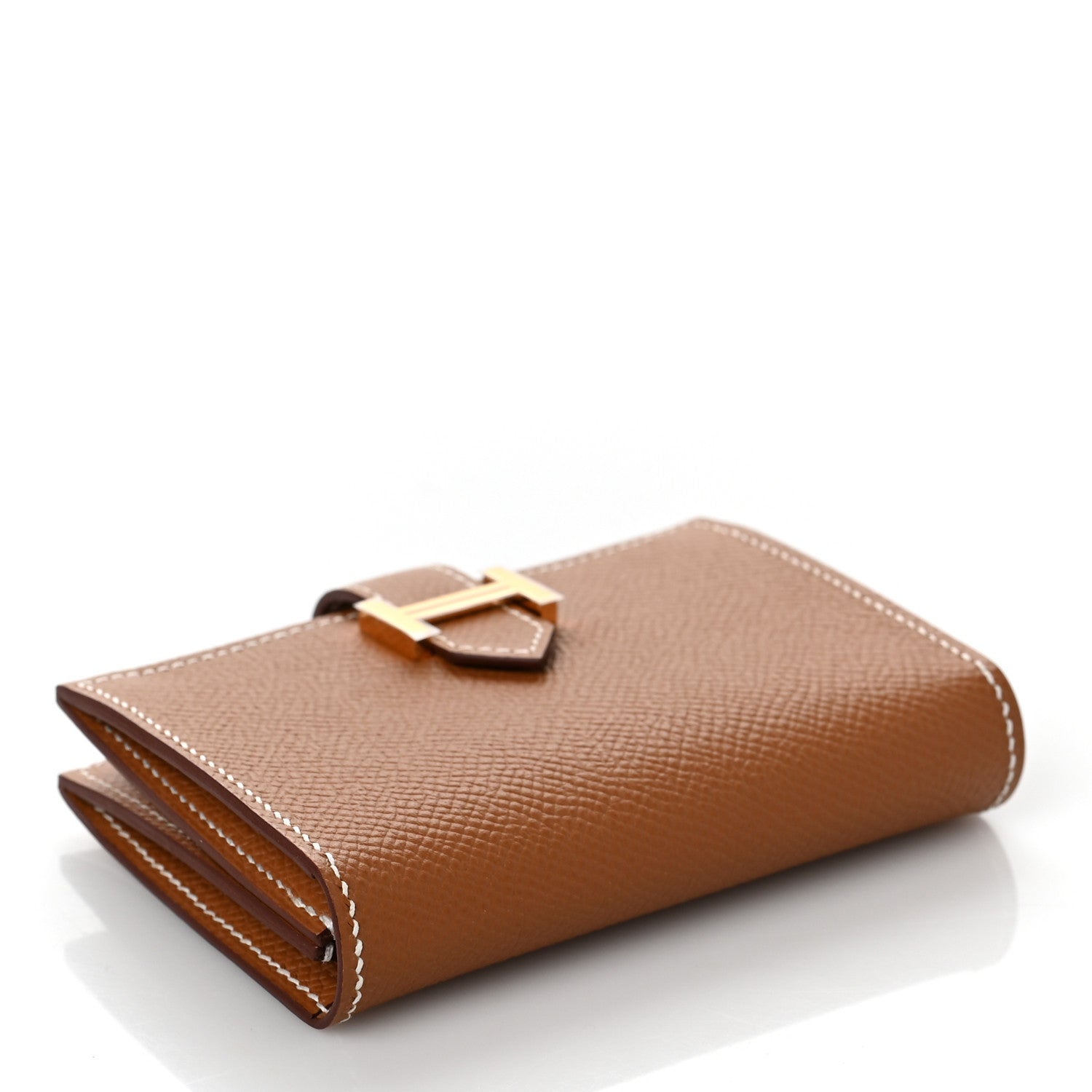 Hermes Epsom Bearn Card Holder Wallet Gold 4 of 7