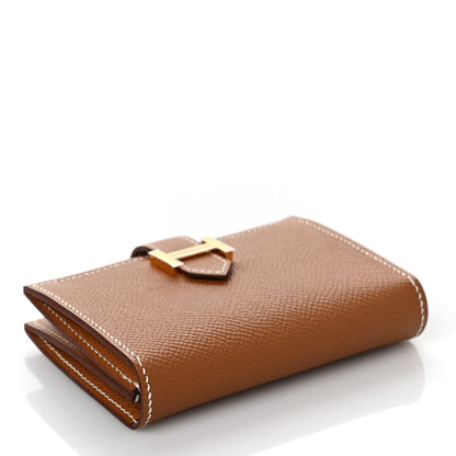Hermes Epsom Bearn Card Holder Wallet Gold 4 of 7