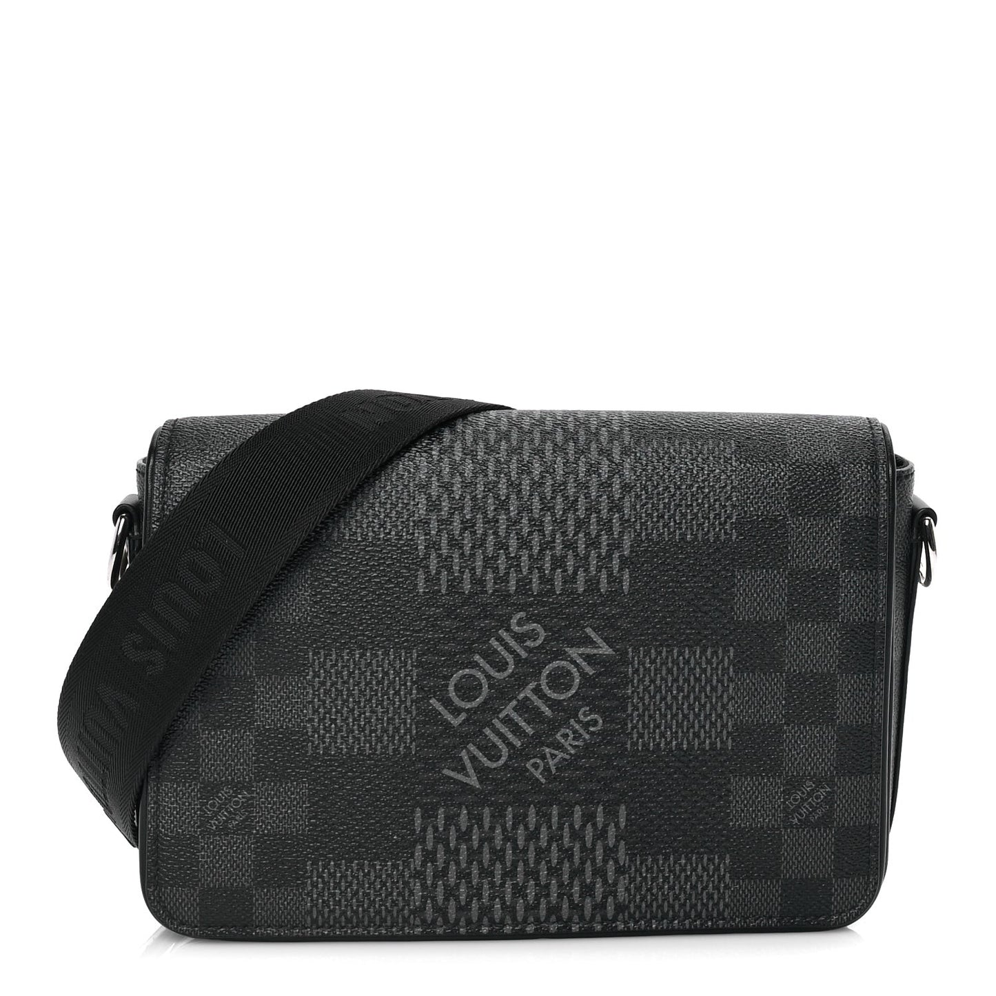 Damier Graphite 3D Studio Messenger Black