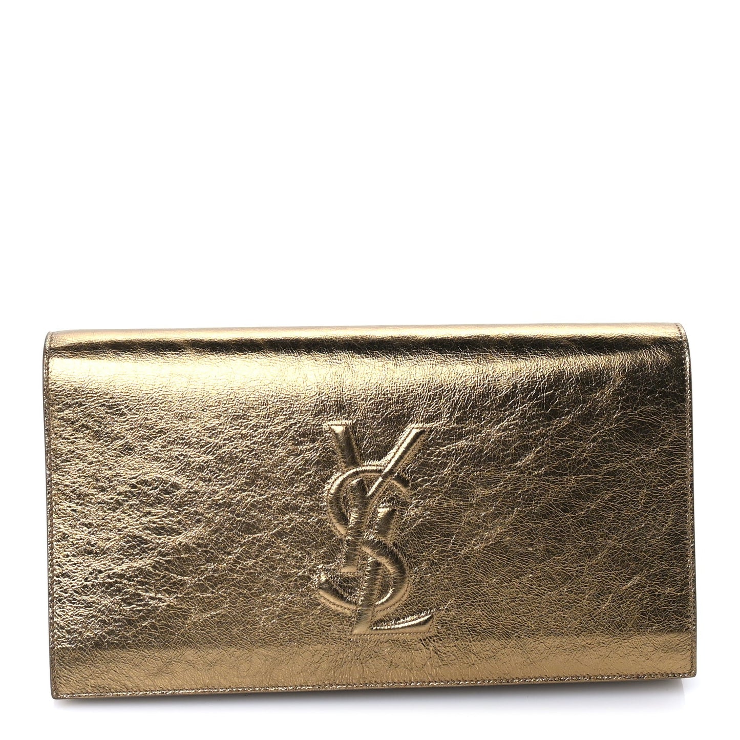 Metallic Calfskin Monogram Large Belle De Jour Clutch Gold