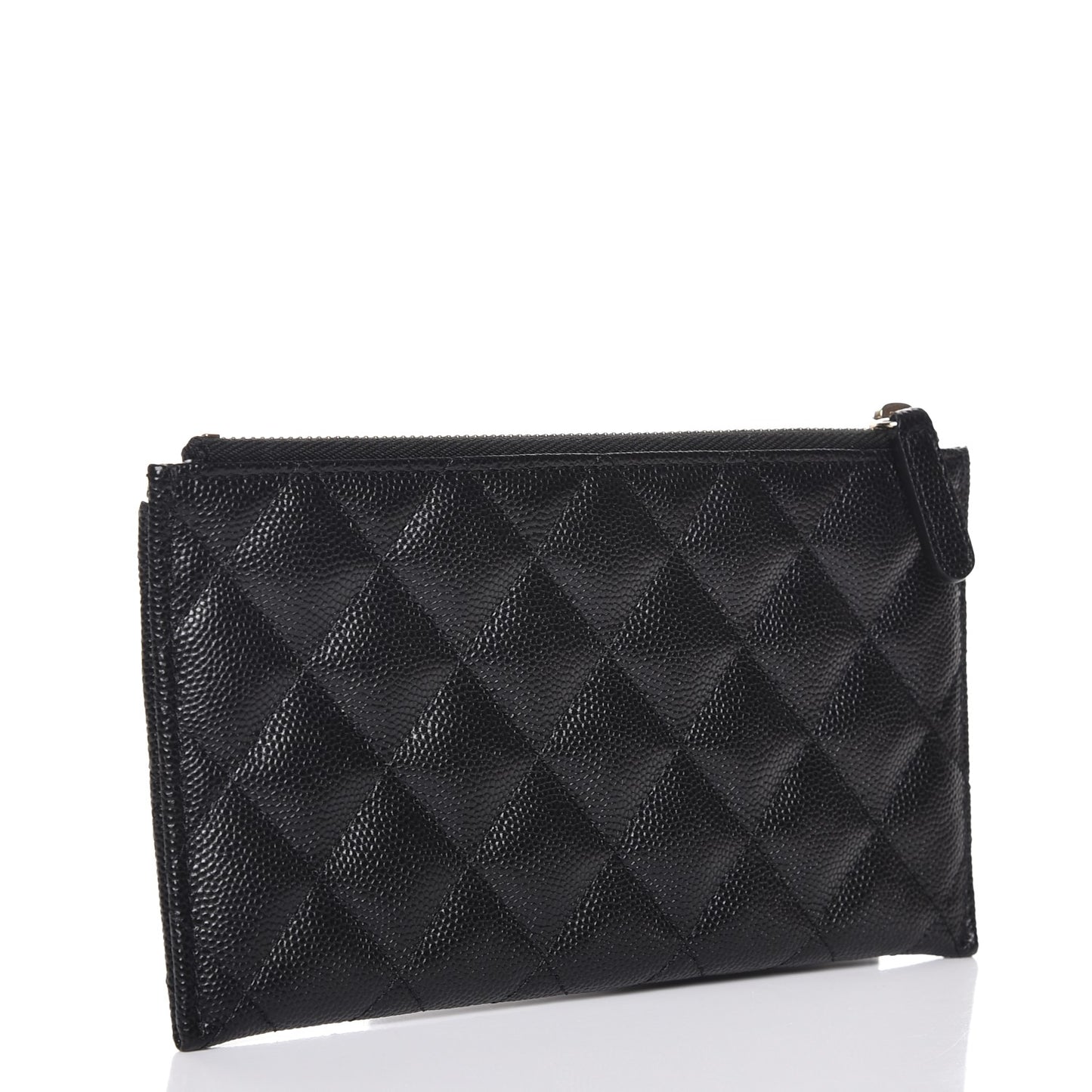 Caviar Quilted Classic Zip Pouch Black