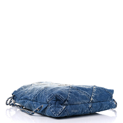 Chanel Denim Quilted Chanel 22 Backpack Blue 4 of 9