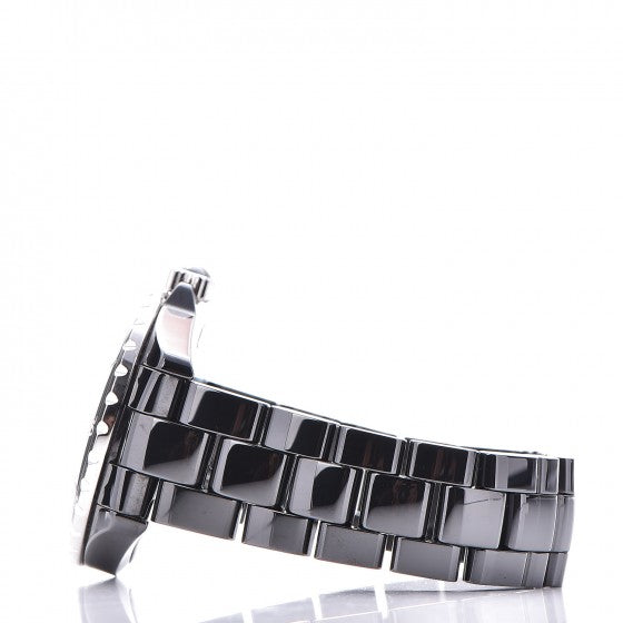 Stainless Steel Ceramic Diamond 38mm J12 Automatic Watch Black