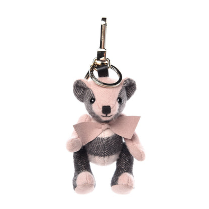 Burberry Cashmere Check Thomas Bear Keychain Charm Ash Rose 1 of 3