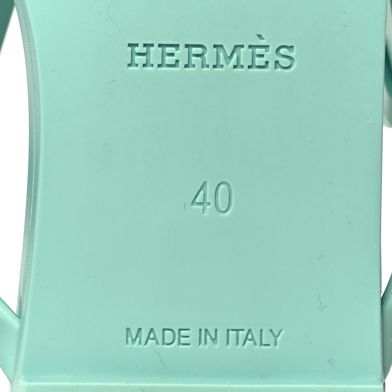 Hermes Rubber Womens Egerie Sandals 40 Vert Embrun 8 of 8