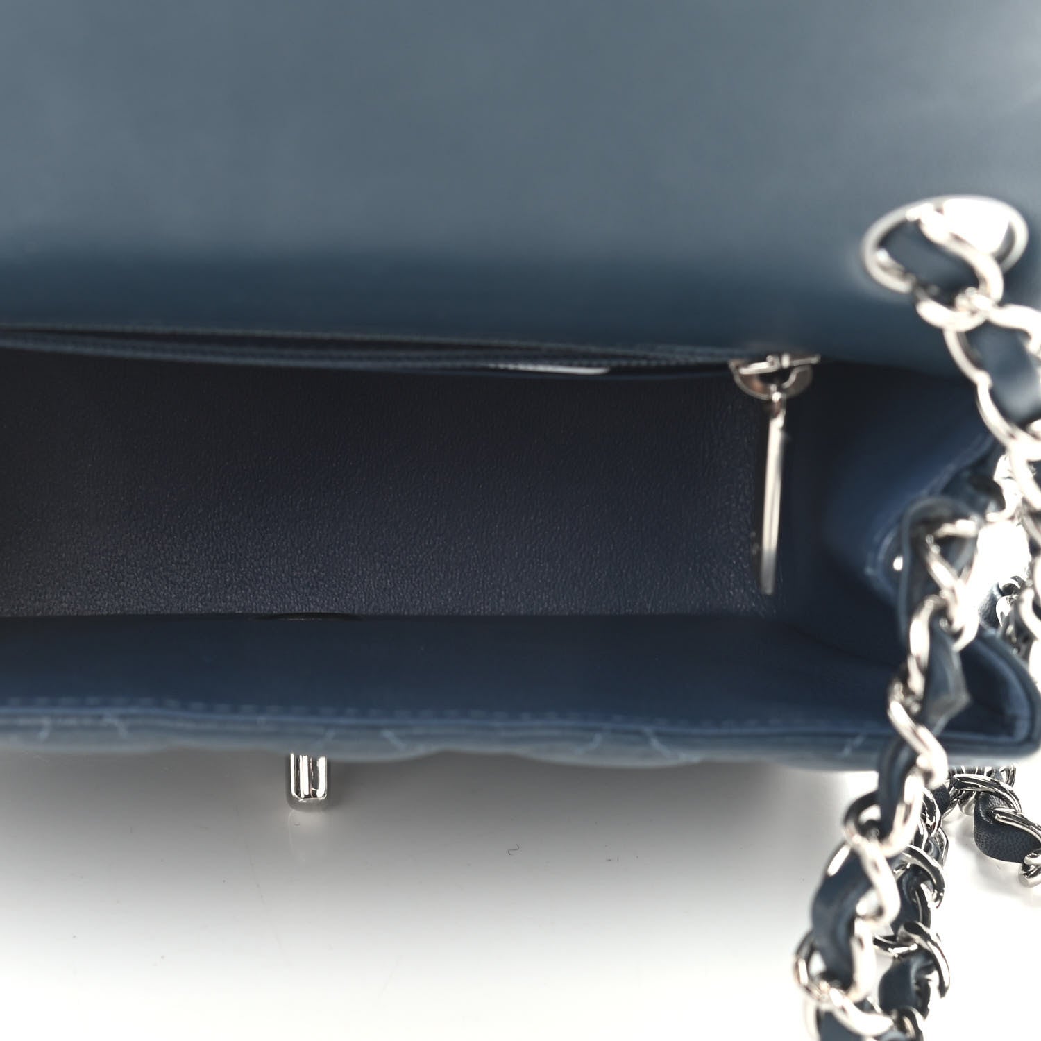 Chanel Lambskin Quilted Mini Square Flap Blue 5 of 9