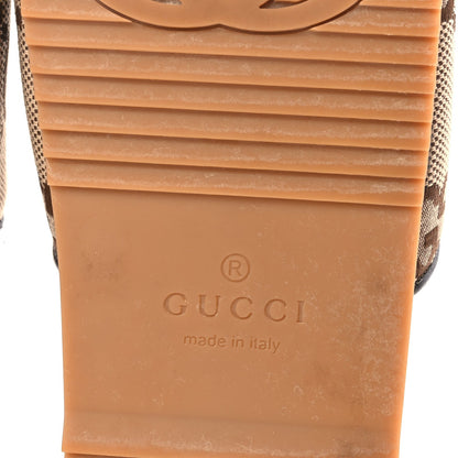 Gucci Monogram Jumbo GG Mens Slide Sandals 40 Camel Ebony 7 of 9