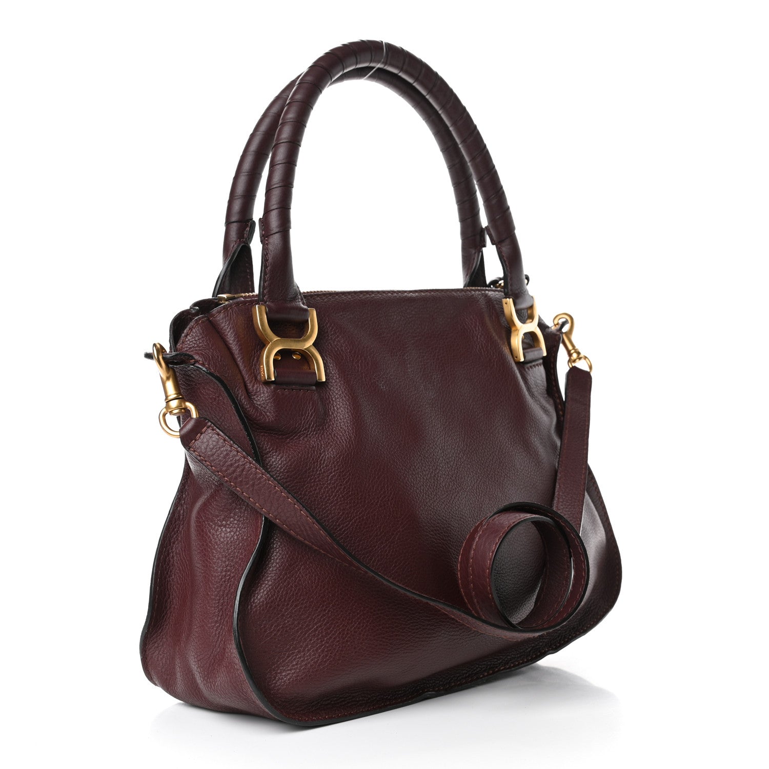 Chloe Calfskin Medium Marcie Satchel Burnt Brown 2 of 5
