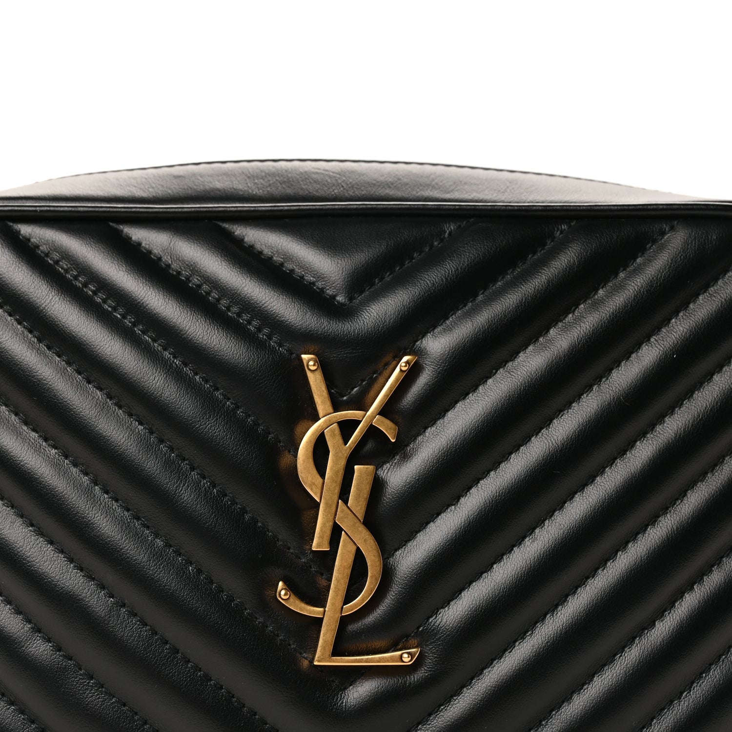 Saint Laurent Calfskin Matelasse Monogram Lou Camera Bag Black 6 of 8
