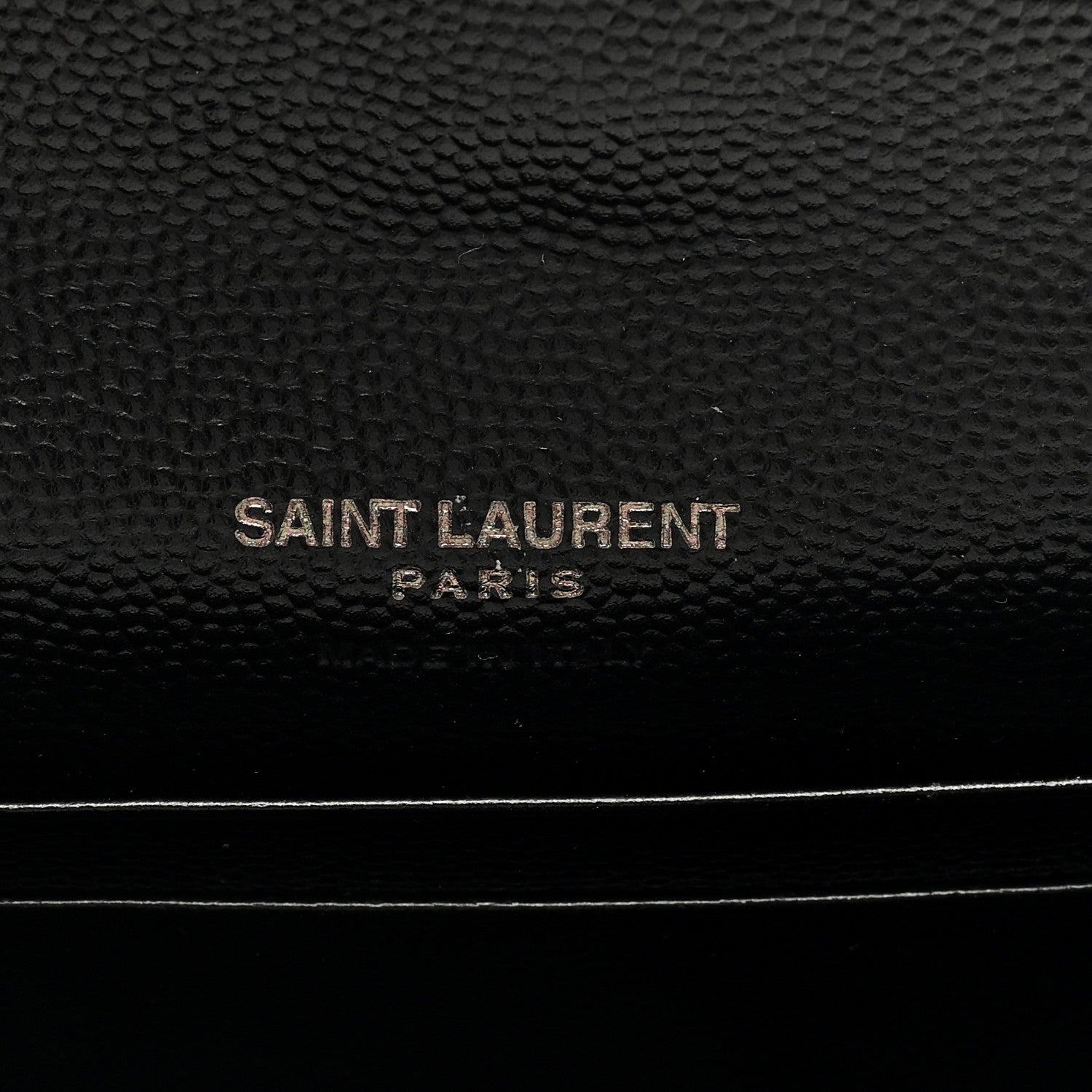 Saint Laurent Grain De Poudre Matelasse Chevron Small Monochrome Monogram Envelope Wallet Black 6 of 6