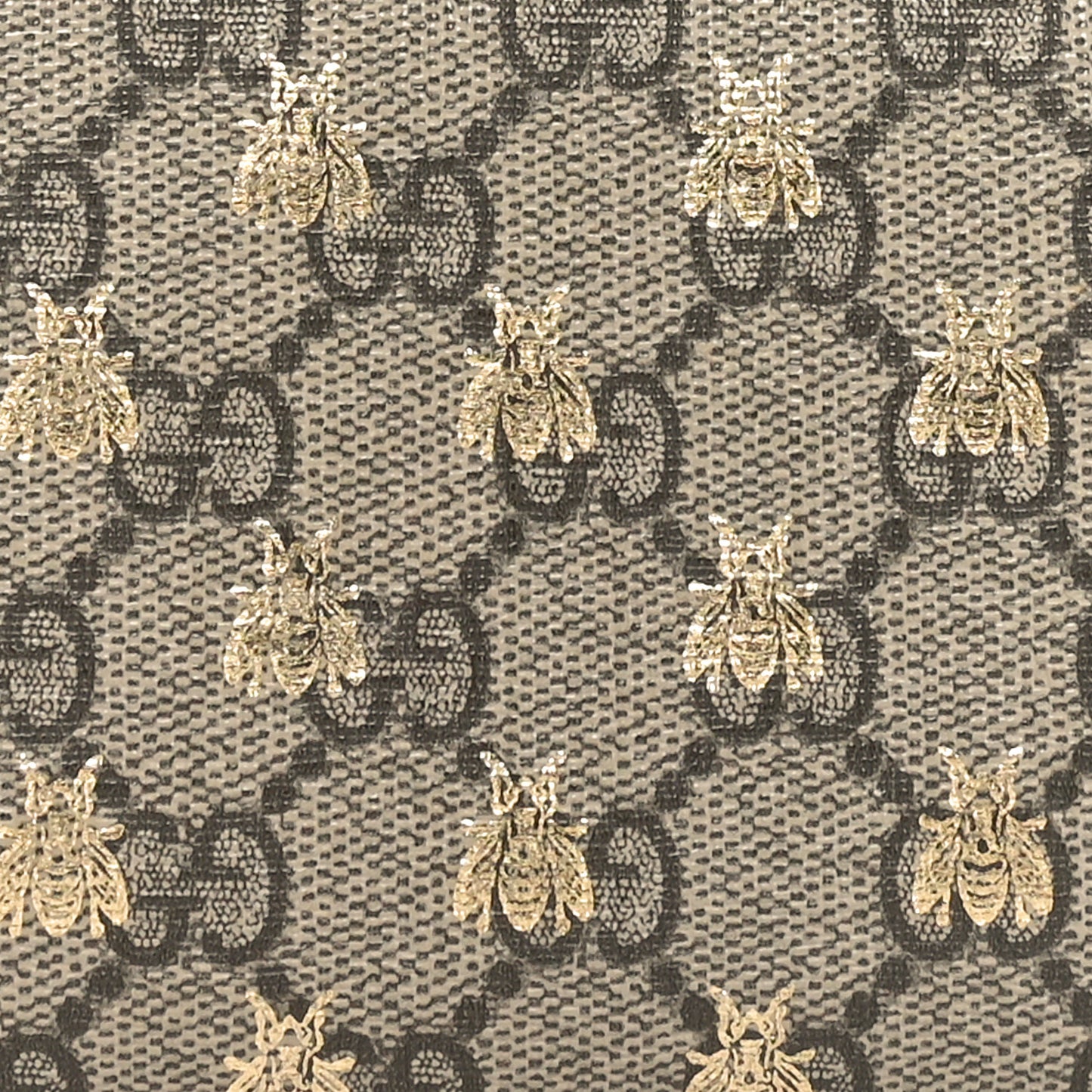 GG Supreme Monogram Bees Zip Around Wallet