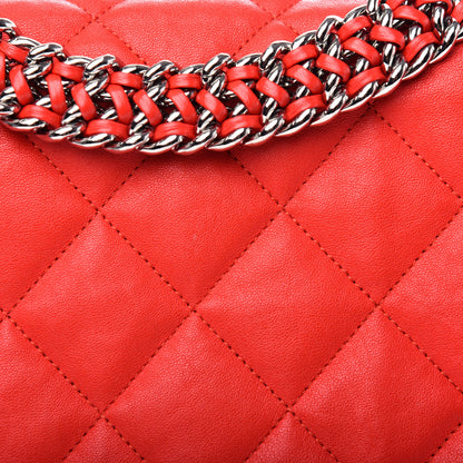 Chanel Washed Lambskin Quilted Maxi Chain Around Flap Red 11 of 11