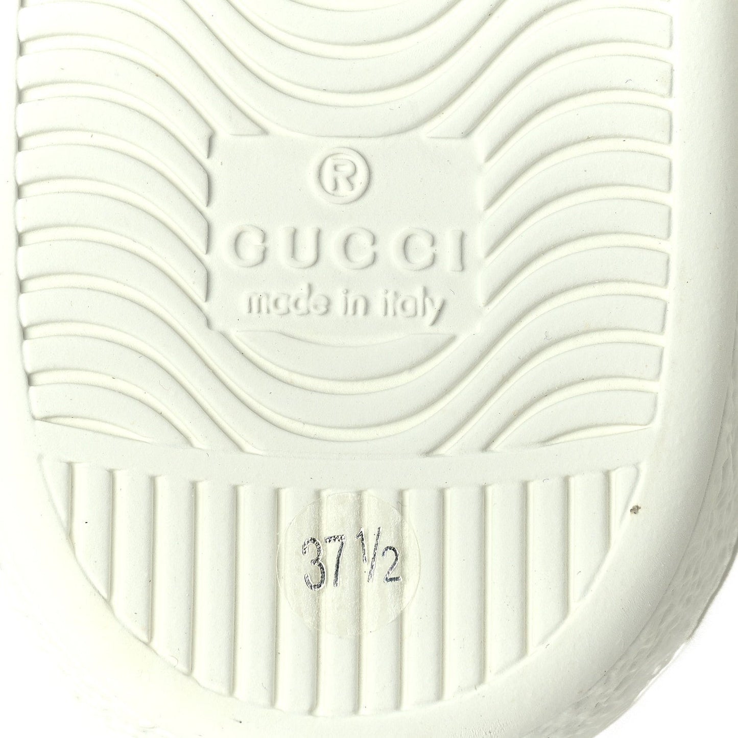 Calfskin Interlocking G Perforated Womens Ace Sneakers 37.5 White Grey Sky