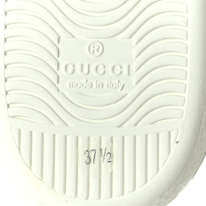 Gucci Calfskin Interlocking G Perforated Womens Ace Sneakers 37.5 White Grey Sky 7 of 8