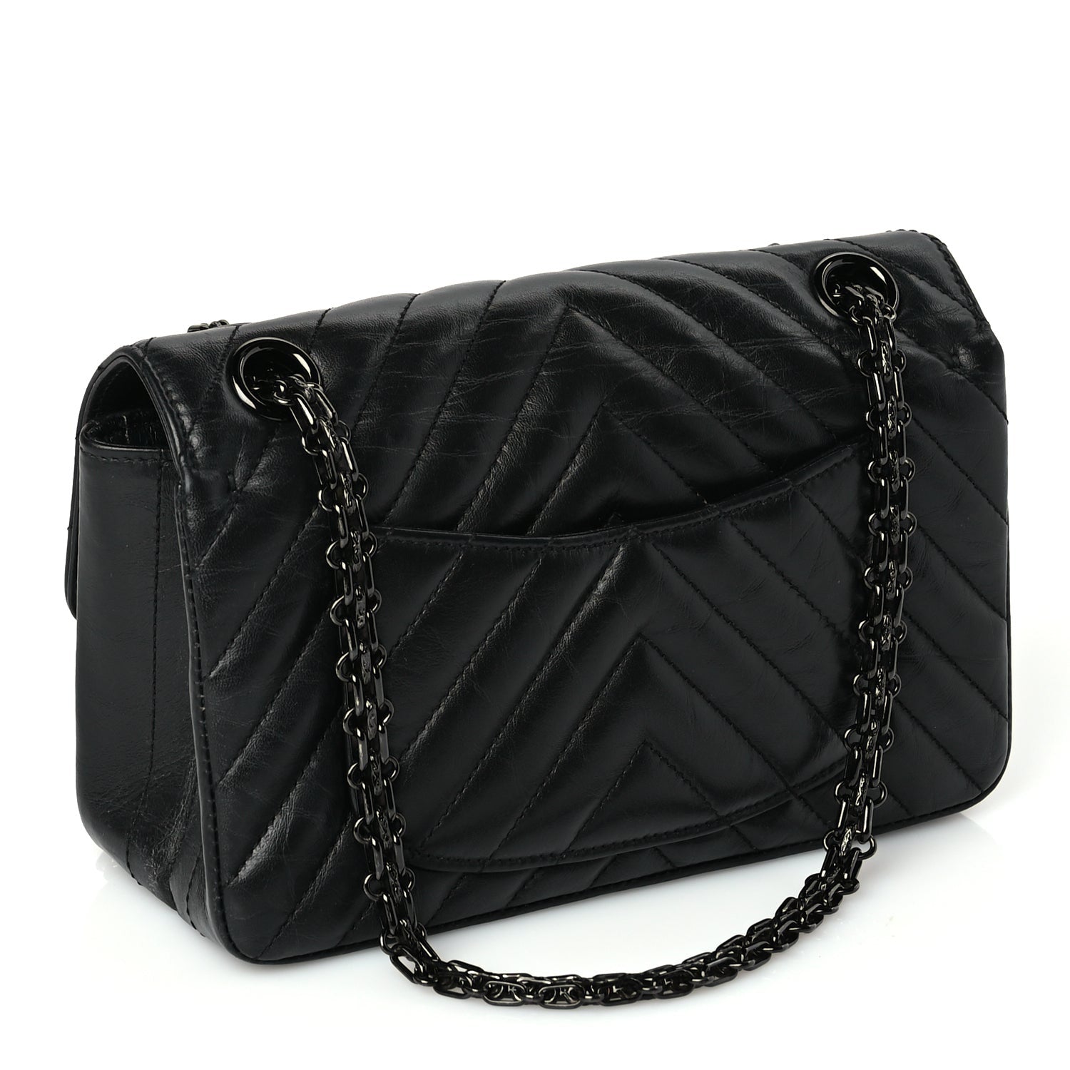 Chanel Aged Calfskin Quilted 2.55 Reissue Mini Flap So Black 2 of 9