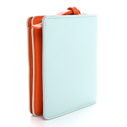 Loewe X SUNA FUJITA Satin Calfskin Penguins Compact Zip Wallet Blue Iceberg 3 of 9