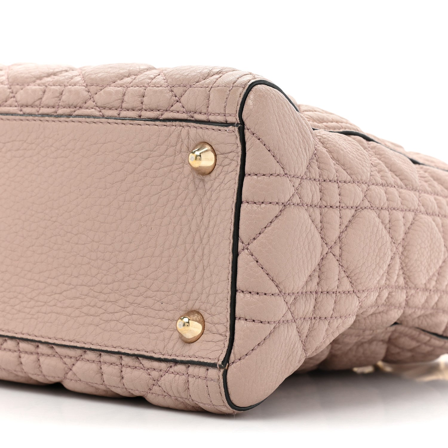 Christian Dior Grained Calfskin Cannage Large Lady Dior Light Pink 9 of 12