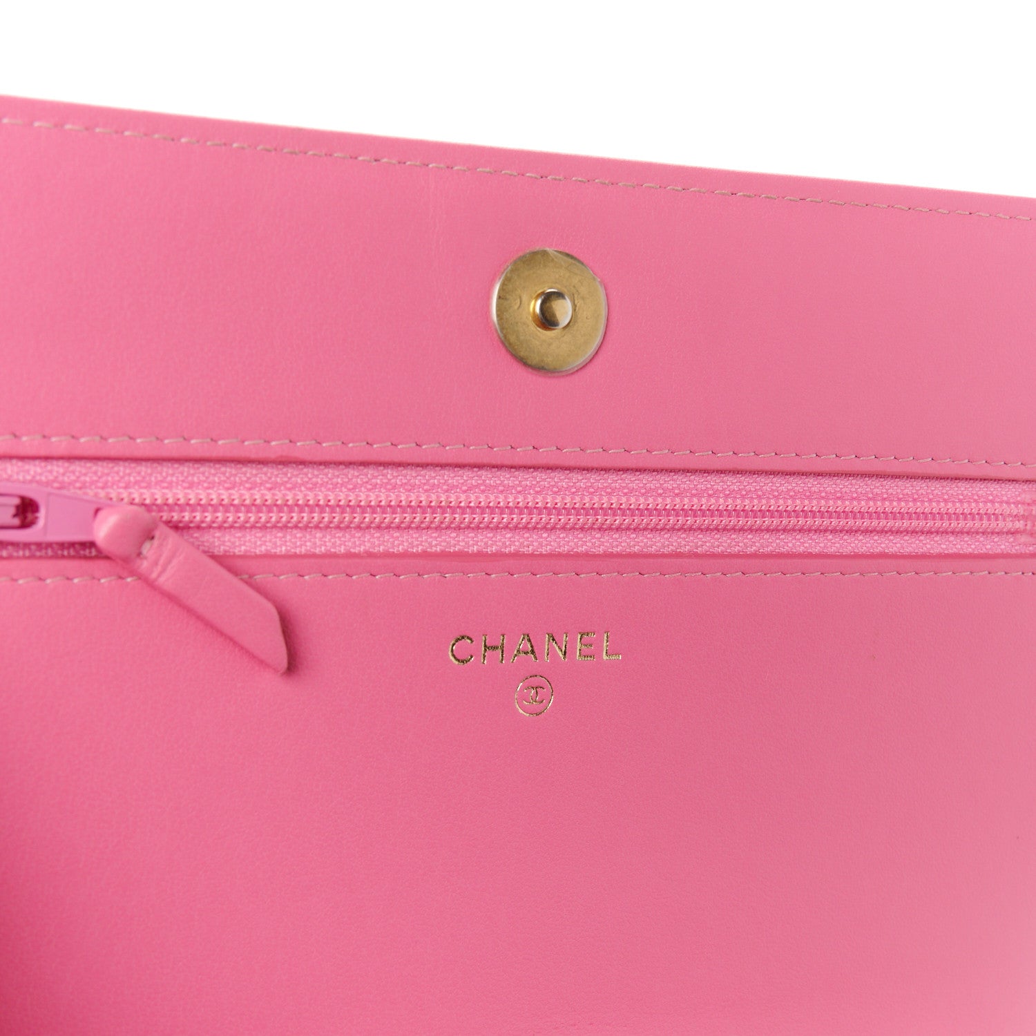 Chanel Caviar Quilted Boy Wallet On Chain WOC Pink 6 of 12