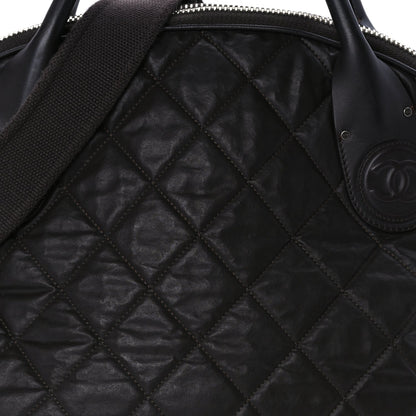 Chanel Coated Canvas Quilted Large Garment Travel Bag Brown 7 of 9