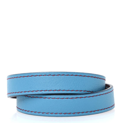 Hermes Swift Colorblock Kelly Double Tour Bracelet T2 Bleu du Nord Rouge H 2 of 5