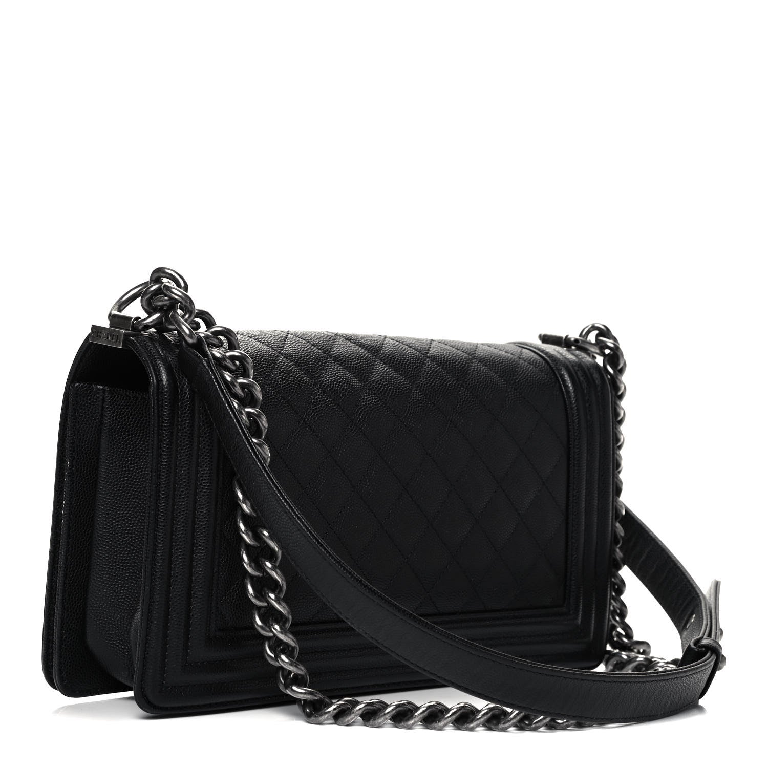 Chanel Caviar Quilted Medium Boy Flap Black 3 of 9
