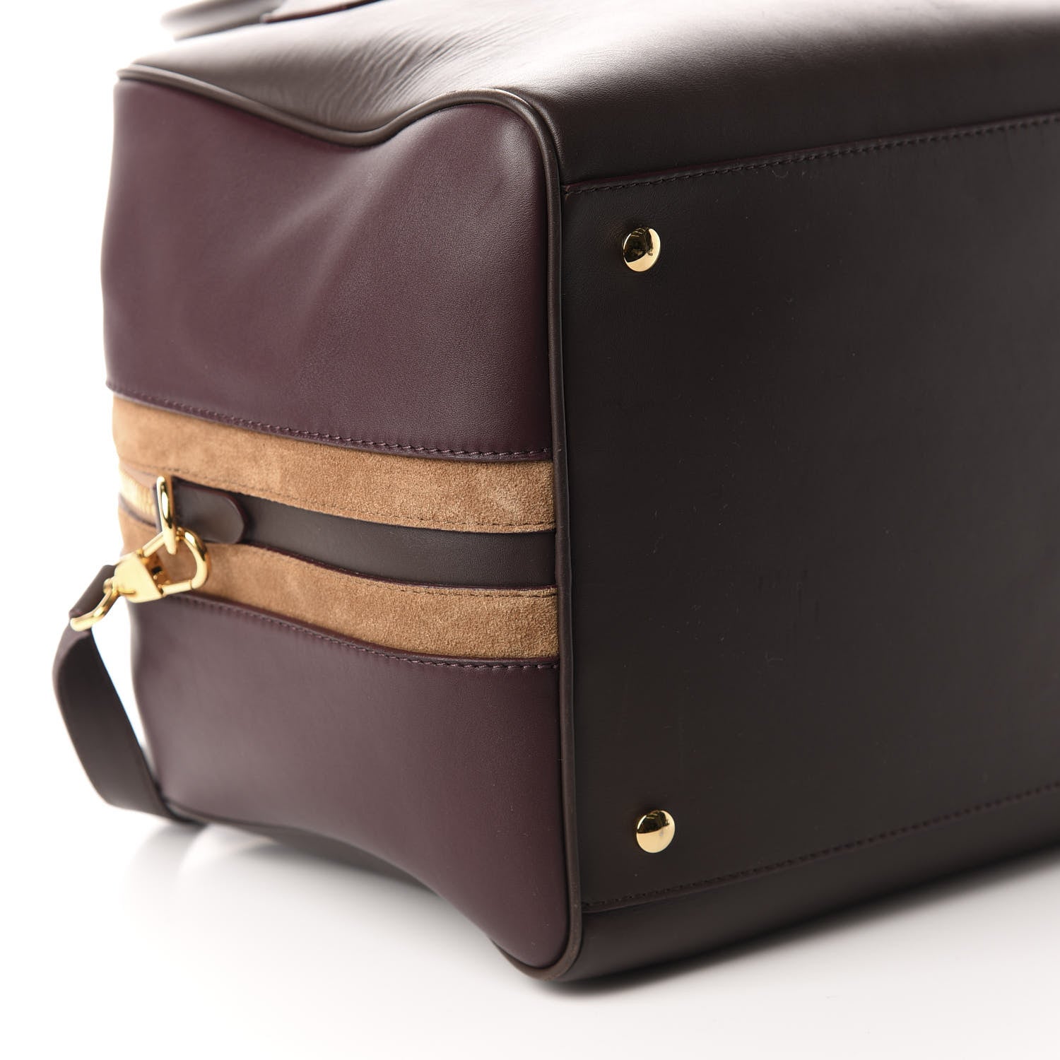 Burberry Smooth Calfskin Medium Cube Bowling Bag Mahogany 5 of 8