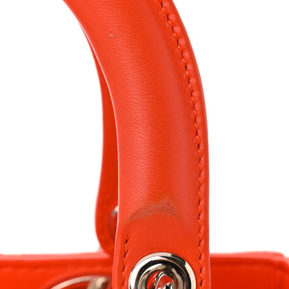 Christian Dior Lambskin Cannage Medium Lady Dior Orange 12 of 13