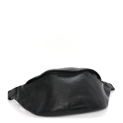 Louis Vuitton Calfskin Monogram Shadow Discovery Bumbag PM Black 3 of 8
