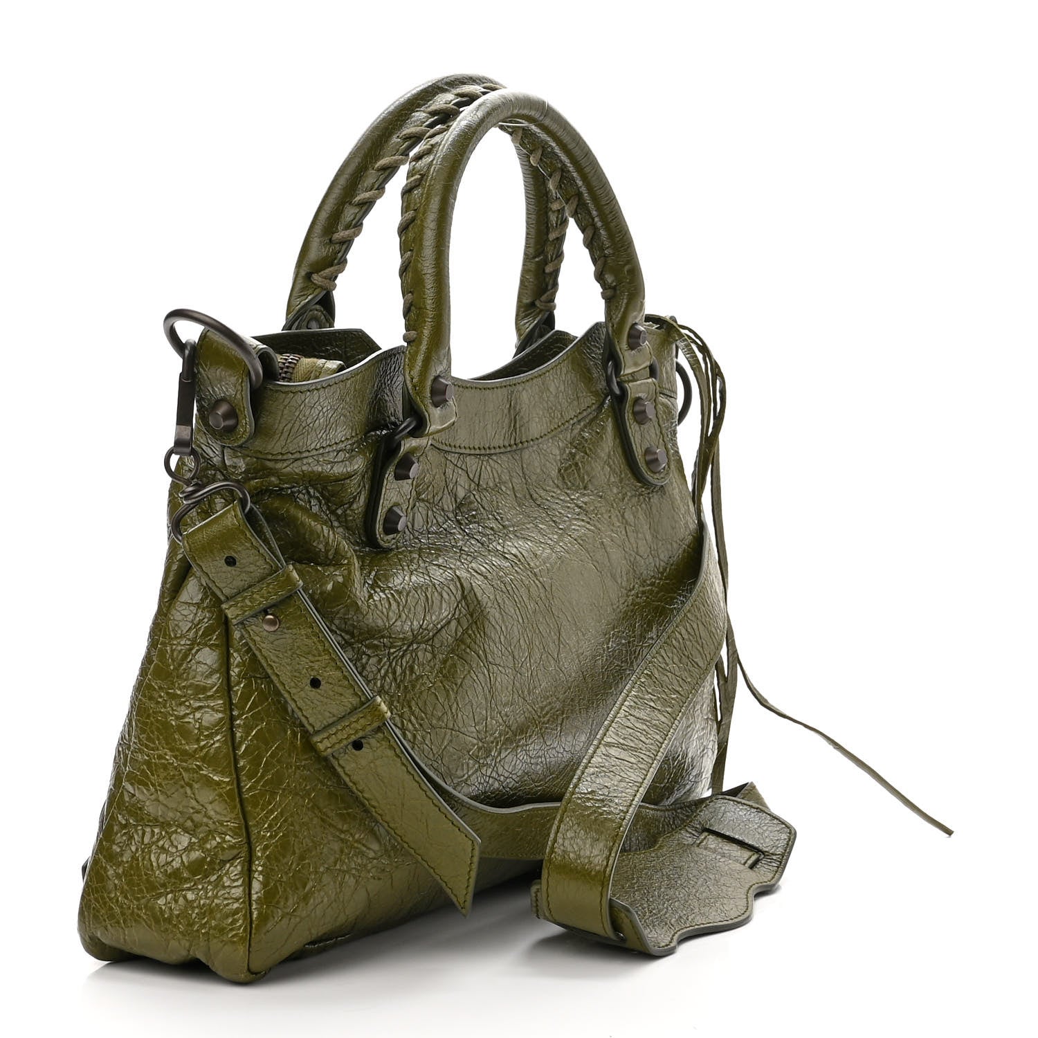 Balenciaga Agneau Classic Hardware Town Green 3 of 10