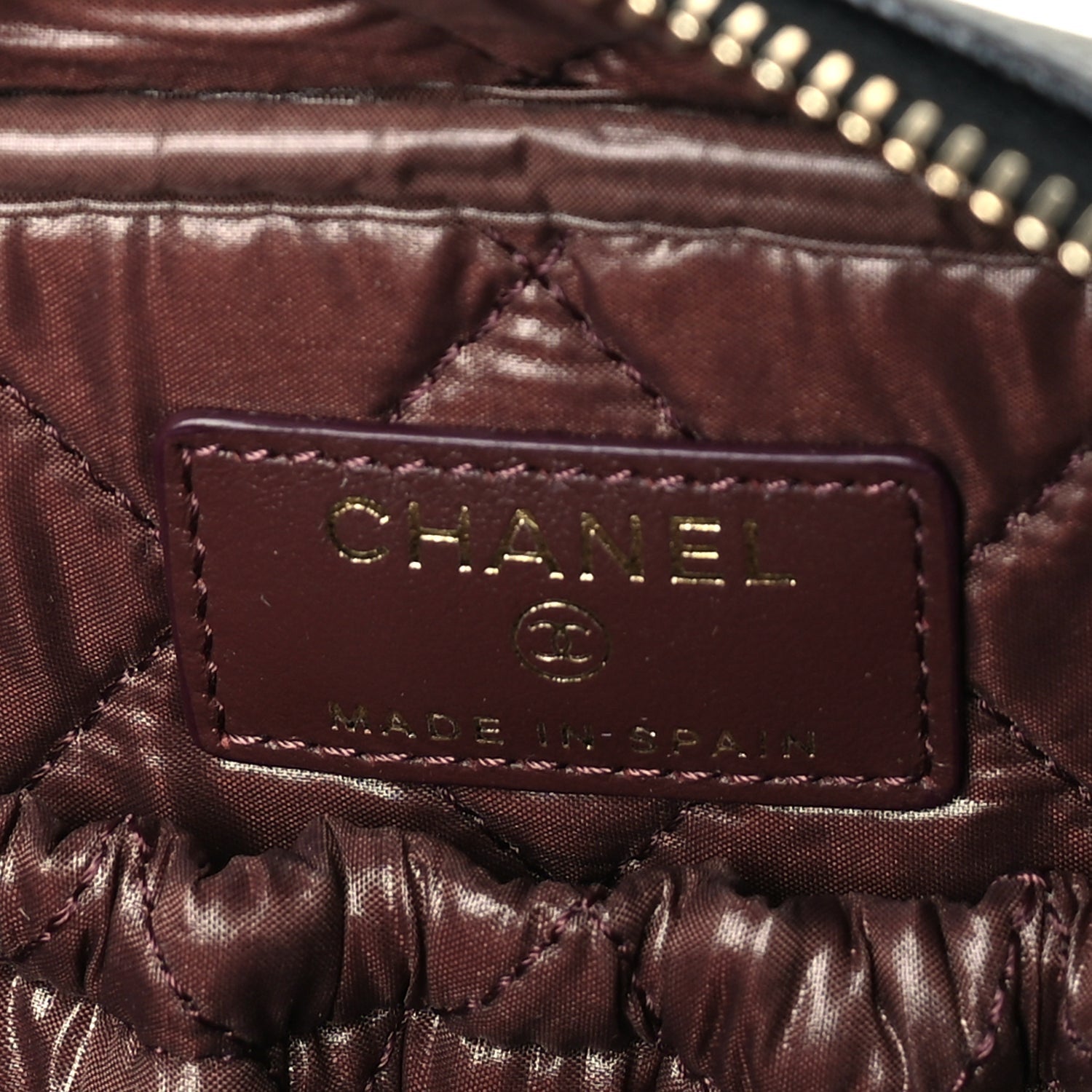 Chanel Caviar Quilted Medium Curvy Pouch Cosmetic Case Black 7 of 8