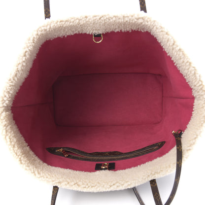 Louis Vuitton Calfskin Monogram Teddy Neverfull MM Black 6 of 10