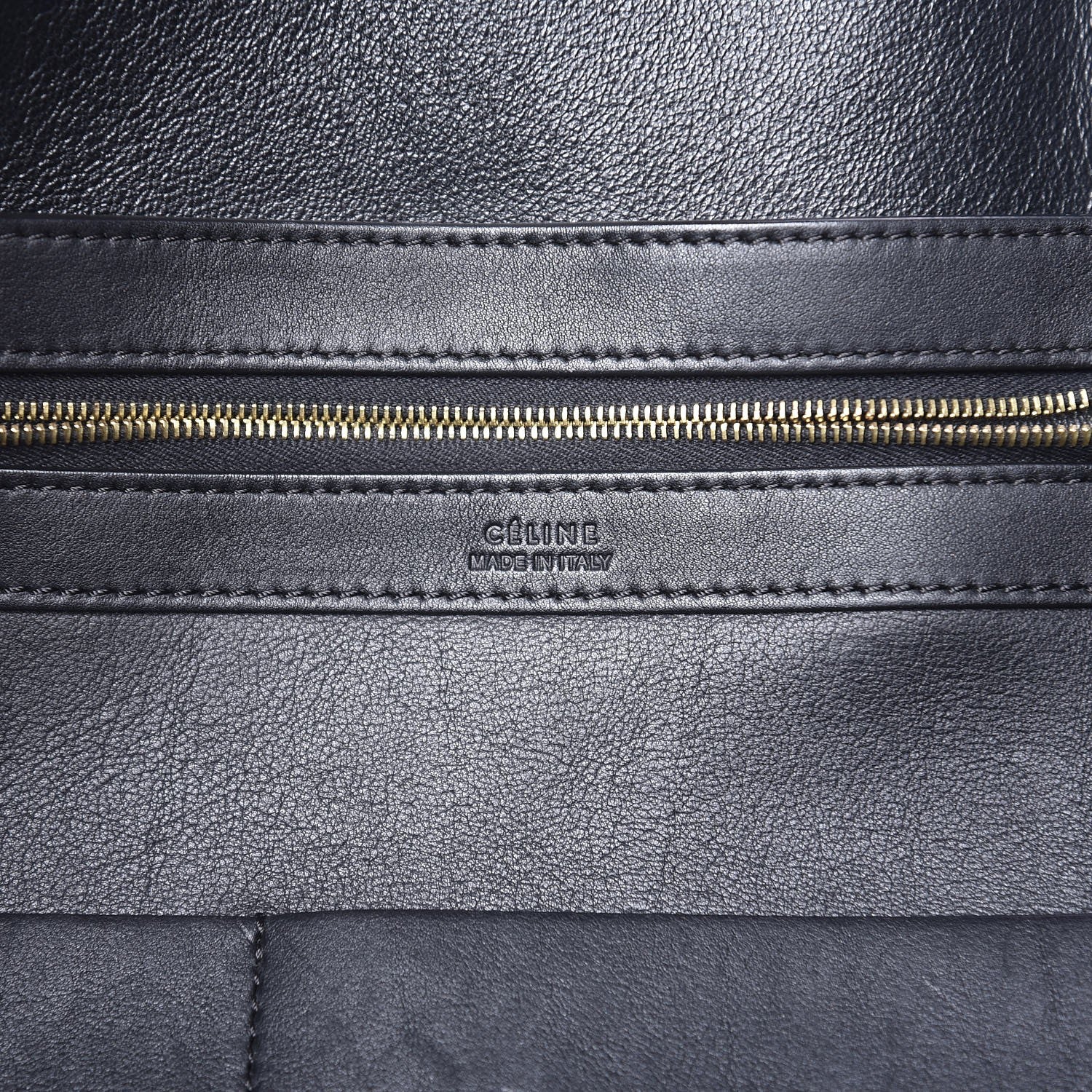 Celine Lambskin Horizontal Cabas Black 7 of 16