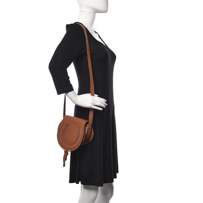 Chloe Calfskin Mini Marcie Round Crossbody Bag Tan 2 of 13
