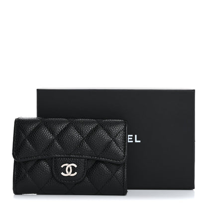 Chanel Caviar Quilted Flap Card Holder Wallet Black 11 of 11